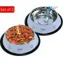 Set of 2 Etched Food Grade Stainless Steel Dog Bowls - 32oz Dry Weight - Dishwasher Safe - Bacteria & Rust Resistant - Non-Skid No-Tip Natural Rubber Base - Odor Free Alternative to Plastic Set of 2 Etched Food Grade Stainless Steel Dog Bowls - 32oz Dry Weight - Dishwasher Safe - Bacteria & Rust Resistant - Non-Skid No-Tip Natural Rubber Base - Odor Free Alternative to Plastic