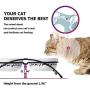 Y YHY Ceramic Raised Pet Cat Bowls, 12 Ounces Elevated Food or Water Bowls, Double Cat Dishes, Gift for Cat, White