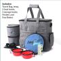 Pet Travel Bag - Easy Travel with Our Dog Travel Bag – Includes Paw Butter, Frisbee, Airline Approved Dog Travel Bag, 2 Collapsible Food-Water Bowls, 2 Food Travel Bags - Perfect for Dog, Cat