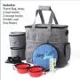 Pet Travel Bag - Easy Travel with Our Dog Travel Bag – Includes Paw Butter, Frisbee, Airline Approved Dog Travel Bag, 2 Collapsible Food-Water Bowls, 2 Food Travel Bags - Perfect for Dog, Cat