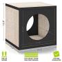 Way Basics Cat Scratcher Cube Scratching Post (Tool-Free Assembly and Uniquely Crafted from Sustainable Non Toxic zBoard Paperboard)