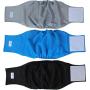 Teamoy Reusable Wrap Diapers for Male Dogs, Washable Puppy Belly Band Pack of 3 (XL, 25''-29'' Waist, Black+ Gray+ Lake Blue)