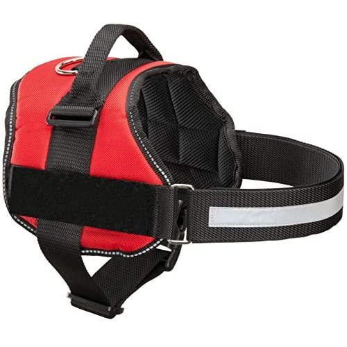 Industrial Puppy No Pull Dog Harness for Small/Large Dogs - Comfortable Dog Walking Harness for Dogs of All Breeds - Reflective Harness with Hook and Loop Straps and Handle for Less Pulling/Choking