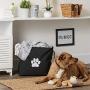 Bone Dry Pet Storage Collection Collapsible Bin, Large Rectangle, Black