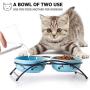 Y YHY Cat Food Dishes, Raised Cat Bowls Ceramic, Elevated Cat Bowls for Food and Water, Pet Bowls for Cats and Dogs, Anti Vomiting, Whisker Fatigue, Dishwasher Safe, 12 Ounces