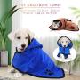 shenjin Dog Dog Drying Bag, Quick Drying Microfiber Bathrobe for Dog Cat Pet?Super Absorbent Dog Drying Coat Towel, Dog Bath Towel(S,Blue)
