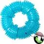 OHMYGODD Dog Chew Toys, Durable Safe Non-toxic Soft Rubber Chew Resistant Dog Toy with Squeaker (Blue Circle) OHMYGODD Dog Chew Toys, Durable Safe Non-toxic Soft Rubber Chew Resistant Dog Toy with Squeaker (Blue Circle)