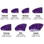 Purrdy Paws Soft Nail Caps for Dog Claws Purple Holographic Glitter