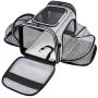 MASKEYON TSA Airline Approved Soft Sided Pet Carrier Top Loading 4 Side Expandable Large Travel Cats Carrier Collapsible with 3 Removable Washable Pads and 3 Pockets for Cats Kitten and Small Dogs