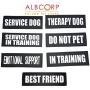 Albcorp Reflective Dog Patches with Hook Backing -Service Dog, Service Dog In Training, Do Not Pet, Emotional Support, Therapy Dog, Best Friend, In Training for Animal Vest Harnesses, Collars, Leashes