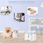 Camroop Cat Water Fountain, 68oz/2L Automatic Dog Water Fountain Pet Water Dispenser with Indicator & 1 Silicone Mat,Water Shortage Alert,Water Level Window