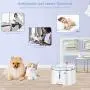 Camroop Cat Water Fountain, 68oz/2L Automatic Dog Water Fountain Pet Water Dispenser with Indicator & 1 Silicone Mat,Water Shortage Alert,Water Level Window Camroop Cat Water Fountain, 68oz/2L Automatic Dog Water Fountain Pet Water Dispenser with Indicator & 1 Silicone Mat,Water Shortage Alert,Water Level Window
