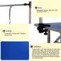 BUNNY BUSINESS Adjustable Portable Stainless Steel Dog Grooming Table with Arm Noose and Accessories Tray, 117 x 60 x 76 cm/ 46 x 23.6 x 30-inch, Black_P