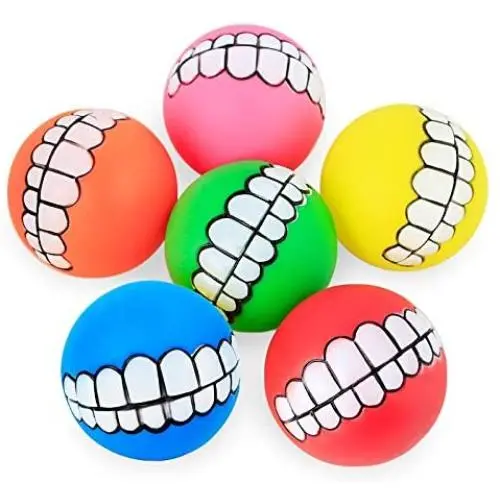 Sarahair Pet Dog Chew Squeak Toy, Pet Dog Puppy Interactive Rubber Ball Toy Gift Sarahair Pet Dog Chew Squeak Toy, Pet Dog Puppy Interactive Rubber Ball Toy Gift