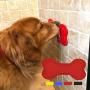 Downtown Pet Supply Silicone Dog Lick Bone - Shower Assistant Lick Pad Distraction Device - Bath Treat Buddy Grooming Helper, Bone Shaped with Strong Suction Cups for Dogs