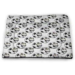 Snowman Pet Mat Bed 3D Style Fun Character Greeting Traditional Colors Seasonal Celebration Theme Pet Mats for Food and Water for Wood Floors Green Red White