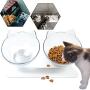 Apofly 3PCS/Set Overhead Cat Bowl Pet Feeder Overhead Cat Feeding Bowl Cat Bowl with Stand Transparent Cat Ear Shaped Pet Bed Washable Dog Cat Sleeping Bed Pet Bed Cushion