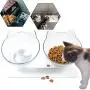Apofly 1Set Cat Food Bowls Cat Dish Elevated Cat Bowls Pet Feeder Elevated Cat Feeding Bowlscat Bowls with Stand Raised Transparent