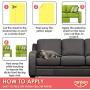 Ronton Cat Scratch Deterrent Tape - 12 in X 17 in Anti Scratch Tape for Cats (5 Sheet) | 100% Transparent Clear Double Sided Training Tape | Pet & Kid Safe | Furniture, Couch, Door Protector