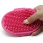 POLARHAWK 2pcs Pet Grooming Brushes, Rubber Dogs Cat Washing Brushes Pet Shampoo Brush Smoothing Massage Comb with Adjustable Ring Handle