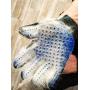 RoyalPups Pet Grooming Gloves Complete with a Bonus Comb Silicone, Blue