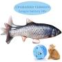 Floppy Fish cat Toy - Amazingly cat Toys Fish Moving,Simulation Electric Wagging Fish Cat Toy Catnip Kicker Toys Used for Pet chew Bites Supplies