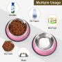 LEACOOLKEY Stainless Steel Dog Bowl for Small/Medium/Large Dog,Cat,Pet-Food/Water Bowls with Rubber Base Reduce Spill Set of 2