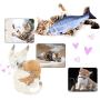 Simulation Electric Doll Fish, Electric Cat Toy Simulation Plush Fish Shape Doll, Realistic Cat Kicker Fish Catnip Toy Funny Interactive Pets Pillow Chew Bite Kick Supplies for Cat/Kitty/Kitten Silver