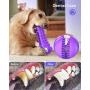 Dog Chew Toys, CHOOBY Squeaky Dog Toys for Aggressive Chewers, Indestructible Natural Rubber Dog Toothbrush Toys with 2 Cleaning Brush, Interactive Tough Durable Chew Toys for Medium Large Breed Dogs