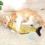 XINZAFEY Fish Cat Toy, Electric Moving Fish, Flopping Fish Cat Toy, Realistic Plush Rocking and Bouncing Fish, Lifelike Interactive Fish Toys, Catnip Toy, Fun Toy for Children Gold XINZAFEY Fish Cat Toy, Electric Moving Fish, Flopping Fish Cat Toy, Realistic Plush Rocking and Bouncing Fish, Lifelike Interactive Fish Toys, Catnip Toy, Fun Toy for Children Gold