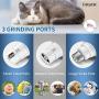 Petural Electric Dog Nail Grinder Low Noise Pet Nail Trimmer with 2 Grinding Wheels, Electric Rechargeable Pet Nail Grinder Painless Paws Grooming for Small Medium Large Dogs,Cats & More