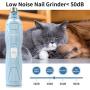 Petural Dog Nail Grinder, Upgraded Quiet Dog Nail Trimmer, 2-Speed Electric Pet Nail Grinder with Premium Dog Clipper for Medium Small Dogs Cats Grooming Trimming