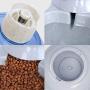 Zcaukya Automatic Cat Feeder and Water Dispenser Set, 1 Gal x 2 Gravity Dog Water Fountain Pet Food Feeder