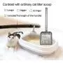 TOYPOPOR Stainless Steel Cat Litter Scoop 23 inches Telescoping Litter Scoop with Long Handle Perfect Scooper for Cats and Dogs