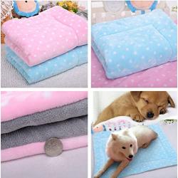 Pet Dog Blanket Fleece Fabric Soft and Cute Cat Animal Bed Warm Sleep Mat Fabric Thicken Paded