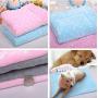Pet Dog Blanket Fleece Fabric Soft and Cute Cat Animal Bed Warm Sleep Mat Fabric Thicken Paded