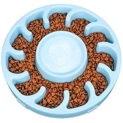 WHIPPY Slow Feeder Dog Bowl, Upgrade Non Slip Puzzle Bowl Slow Feeding Interactive Bloat Stop Dog Bowls for Healthy Eating