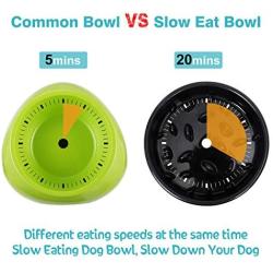 Plastic Dog Bowl Slow Eating Feeder, No Chocking Anti-gulp Slower Bowl, Stop Bloat for Dogs, Reduce Slip Puzzle Bowl for Small Puppy Medium Dogs, Eco-Friendly Non-toxic Maze Bowl for Fast Eater