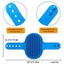 Kwispel 2 Pcs Dog Grooming Brush, Pet Shampoo Brush Dog Bath Grooming Shedding Brush Soothing Massage Rubber Comb with Adjustable Strap for Short Long Haired Dogs and Cats
