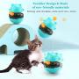 Cat Treat Dispenser Ball Toys, Interactive Treat-Dispensing Ball for Indoor Cats & Dogs, Tumbler Shaped Pet Slowfeeder, IQ Stimulation Puzzle Feeder Toy Easy to Clean