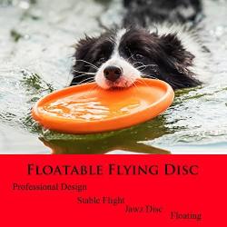 DISCDOG Bite-Resistant Jawz Dog Flying Disc Toy Tough Floatable Dog Disk for Golden Retriever Husky Samoyed Malinois Border Collie