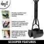 Dogit Jawz Dog Waste Scooper, Dog Pooper Scooper for Grass and Gravel Easy Pick Up