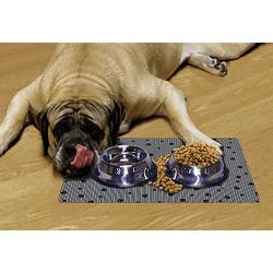 Drymate Small/Medium Pet Place Mat in Paw Stripe Design