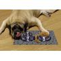 Drymate Small/Medium Pet Place Mat in Paw Stripe Design