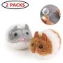 Cat Toys Mice, Ji Speed Interactive Toys Cat Teaser Faux Fur Mouse Catching Toys For Kittens, 2 Packs(grey&brown Mouse)/ 10 Packs(Mouse in Cage Ball at Random Color)