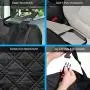 Dog Backseat Hammock Seat Cover Dog car Back seat Cover Waterproof Nonslip Rubber Backing Protector Washable Durable Luxury Material Great for Trucks Cars SUV pet seat Belt Leash Included