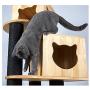 Cat Trees Tower Condo Tower Cat Climbing Frame Solid Wood Cat Nest Large Cat Villa House Sisal Rope Cat Grab Post Suitable for Indoor Run-anmy20200325