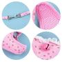 AUEAR, Soft Mesh Fabric Small Dog Vest Harness Girl Harness Leash Set Harness Leash Set for Small Dogs Puppy Vest Harness Cat Vest Harness Pink Color (Style B: Chest 11.8-19.7'', Neck 10'')