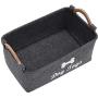 Geyecete Dog Toys Storage Bins - with Wooden Handle, Pet Supplies Storage Basket/Bin Kids Toy Chest Storage Trunk