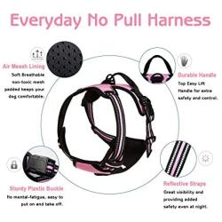 Dog Harness No Pull, Adjustable Reflective Breathable Vest with Handle for Large Dogs Walking by Best Pet Supplies, Easy Control Tactical Dog Harness